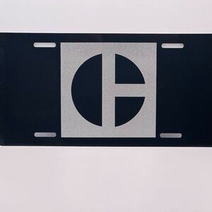 Black Laser Engraved old school Caterpillar License Plate